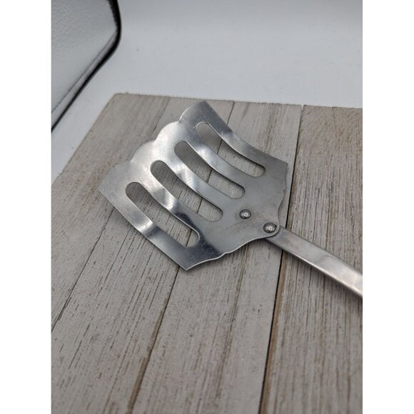Stanhome USA #2 Stainless Slotted Spatula Turner Brown 13" Scalloped Curved - Picture 2 of 8
